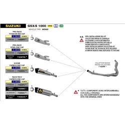 SUZUKI GSX-S 1000 / 1000 F 2017 - 2020 SILENCIOSO RACE-TECH DE ALUMINIO FONDO EN CARBONO