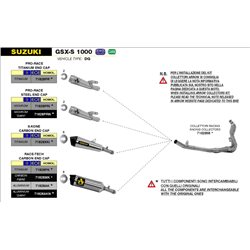 SUZUKI GSX-S 1000 / 1000 F 2015 - 2016 SILENCIOSO NICHROM PRO-RACE