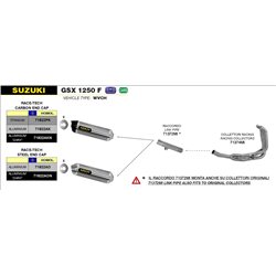 SUZUKI GSX 1250 F 2010 - 2016 SILENCIOSO RACE-TECH ALUMINIUM DARK" "