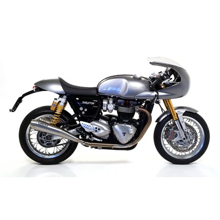 TRIUMPH THRUXTON 1200 / 1200 R 2016 - 2020 SILENCIOSOS PRO-RACING NICHROM (DCHO+IZDO) FONDO EN CARBONO