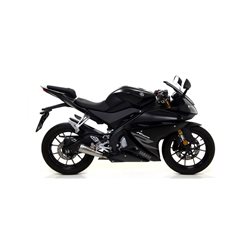 YAMAHA YZF-R 125 2017 - 2018 SILENCIOSO STREET THUNDER DE ALUMINIO DARK" FONDO EN CARBONO"