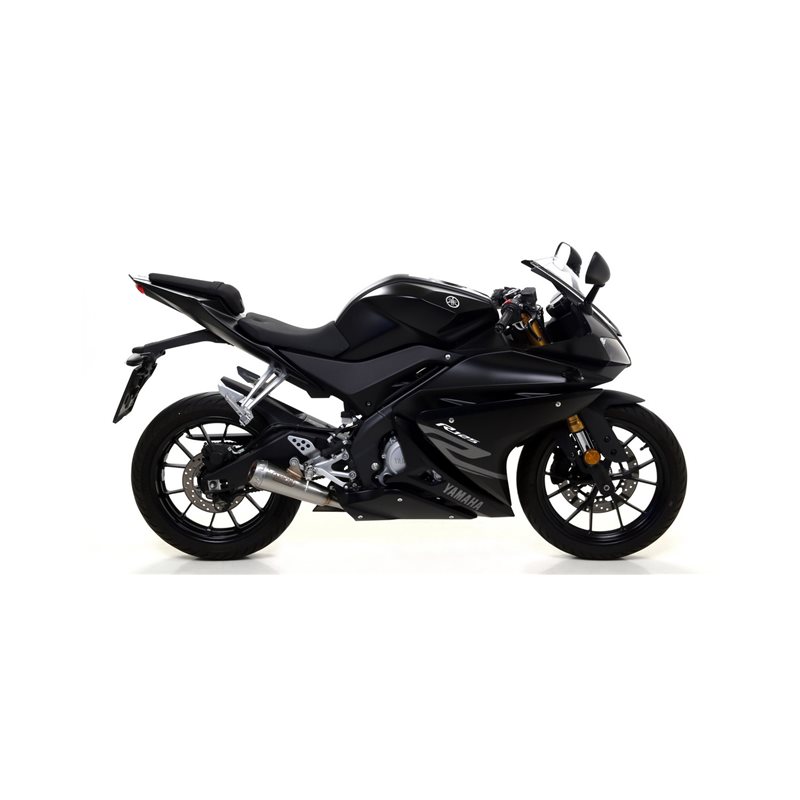 YAMAHA YZF-R 125 2017 - 2018 SILENCIOSO STREET THUNDER DE ALUMINIO DARK" FONDO EN CARBONO"