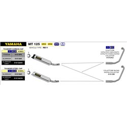 YAMAHA MT 125 2014 - 2019 SILENCIOSO THUNDER DE ALUMINIO