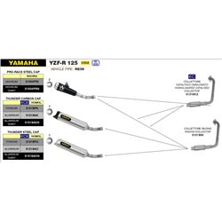 YAMAHA YZF-R 125 2019 - 2020 SILENCIOSO STREET THUNDER DE ALUMINIO