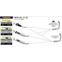 YAMAHA YZF-R 125 2021 - 2022 SILENCIOSO NICHROM PRO-RACE