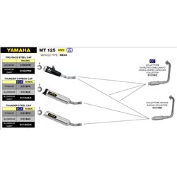 YAMAHA MT 125 2021 - 2022 SILENCIOSO NICHROM PRO-RACE