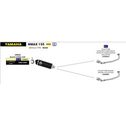 YAMAHA NMAX 155 2017 - 2020 SILENCIOSO URBAN  DE ALUMINIO DARK" FONDO "DARK""