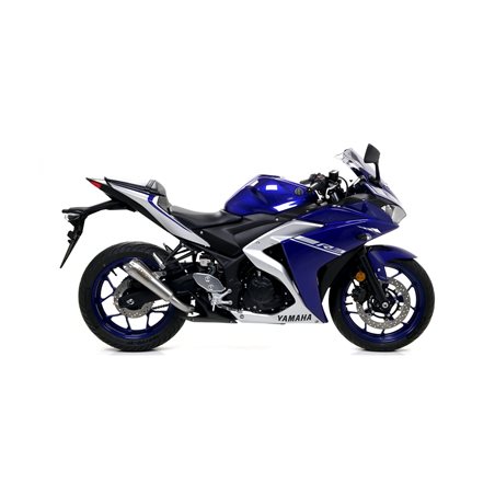 YAMAHA YZF R3 2018 -            SILENCIOSO STREET THUNDER DE TITANIO FONDO EN CARBONO