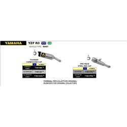YAMAHA YZF R3 2015 - 2017 SILENCIOSO PRO RACE DE NICHROM