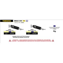 YAMAHA XMAX 300 2021 - 2022 SILENCIOSO URBAN DE ALUMINIO DARK" FONDO "DARK""