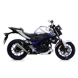 YAMAHA MT-03 2016 - 2017 SILENCIOSO STREET THUNDER DE ALUMINIO DARK" FONDO EN CARBONO"