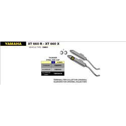 YAMAHA XT 660 R - XT 660 X 2004 - 2016 SILENCIOSO THUNDER APPROVED DE ALUMINIO (DCHO+IZDO)