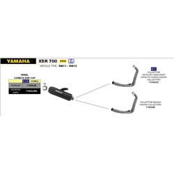 YAMAHA XSR 700 2016 - 2020 SILENCIOSO JET-RACE DE TITANIO FONDO EN CARBONO
