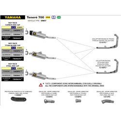 YAMAHA TENERÉ 700 2019 - 2020 SILENCIOSO INDY RACE EN TITANIO FONDO EN ACERO