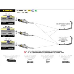 YAMAHA TENERÉ 700 2021 - 2022 SILENCIOSO INDY RACE EN TITANIO FONDO EN ACERO