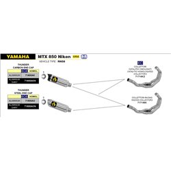 YAMAHA MTX 850 NIKEN 2018 - 2020 SILENCIOSO THUNDER DE ALUMINIO FONDO EN CARBONO