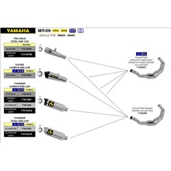 YAMAHA MT-09 2013 - 2020 SILENCIOSO THUNDER DE CARBONO FONDO EN CARBONO