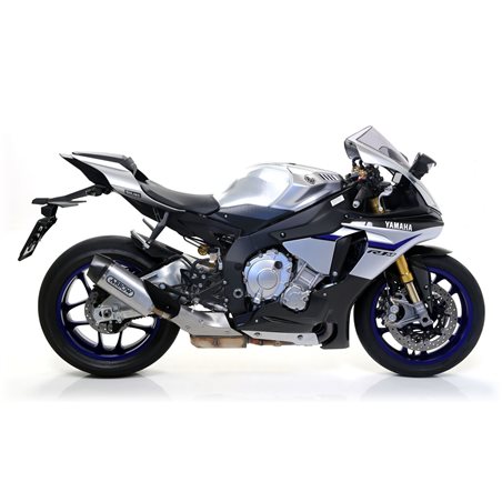 YAMAHA YZF R1 2015 - 2016 SILENCIOSO INDY RACE EN ALUMINIO FONDO EN CARBONO