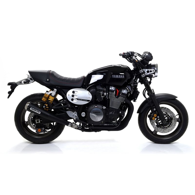 YAMAHA XJR 1300 2007 - 2017 SILENCIOSO PRO-RACING DARK" FONDO EN ACERO"