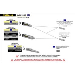 YAMAHA XJR 1300 2007 - 2017 SILENCIOSO PRO-RACING DARK" FONDO EN ACERO"