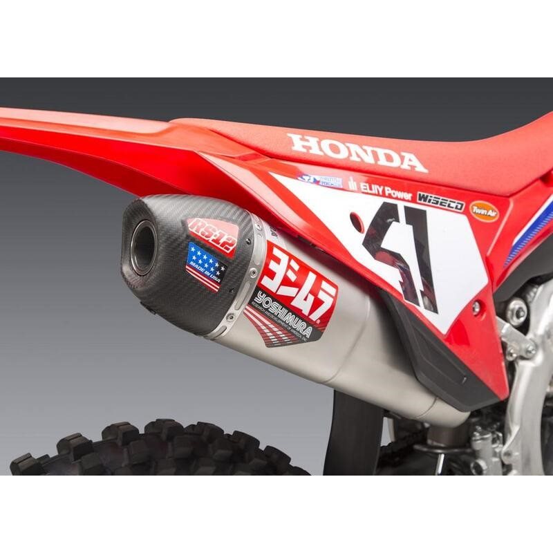 SILENCIOSO ESCAPE YOSHIMURA SIGNATURE RS-12 ACERO INOX Y TAPA CARBONO - HONDA CRF250 2022