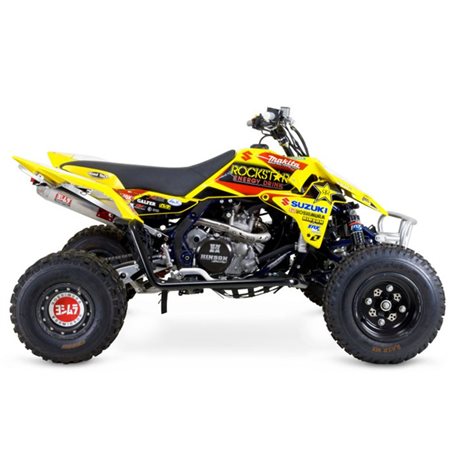 LINEA COMPLETA ESCAPE YOSHIMURA SIGNATURE RS-5, ACERO INOX, SILENCIOSO DE ALUMINIO, SUZUKI LT-R450