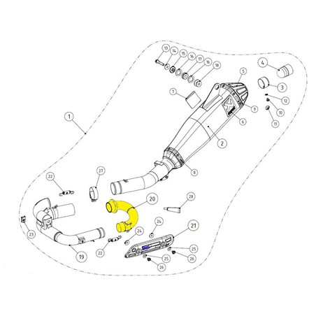 YAMAHA YZ 250 F 2014 - 2016 AKRAPOVIC