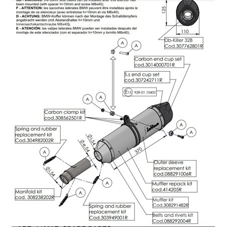 BMW F 800 GT 2017 - 2020 LV ONE EVO