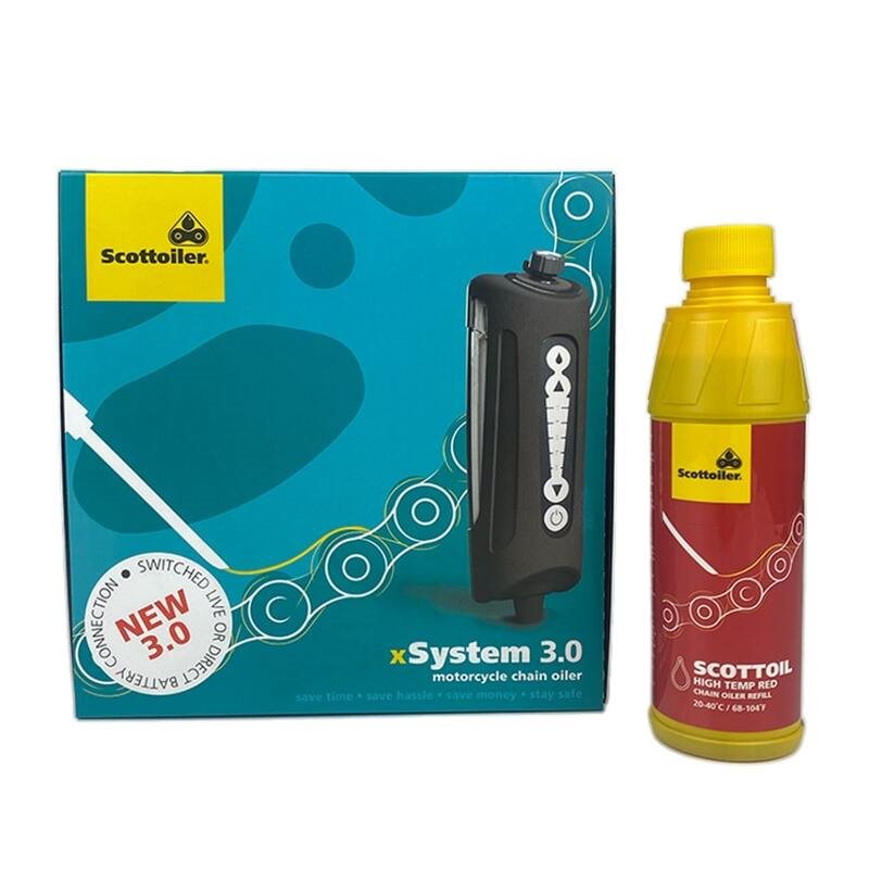 Sistema de lubricación SCOTTOILER xSystem 3.0 + Lubricante High-Temp. Red 250ml Sistema de lubricación SCOTTOILER xSystem 3.0 + Lubricante High-Temp. Red 250ml