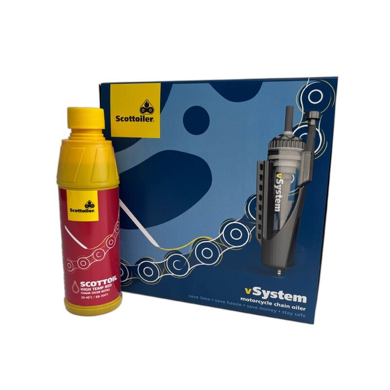 Sistema de lubricación SCOTTOILER vSystem Universal Edition + Lubricante High Temp Red Sistema de lubricación SCOTTOILER vSystem Universal Edition + Lubricante High Temp Red