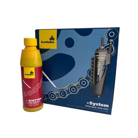 Sistema de lubricación SCOTTOILER vSystem Universal Edition + Lubricante High Temp Red