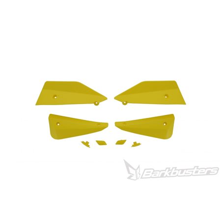KIT DE DEFLECTORES Y CONECTORES BARKBUSTERS SABRE COLOR AMARILLO