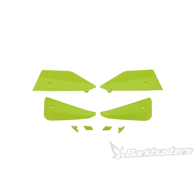 KIT DE DEFLECTORES Y CONECTORES BARKBUSTERS SABRE COLOR AMARILLO HIVIZ