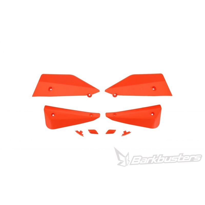 KIT DE DEFLECTORES Y CONECTORES BARKBUSTERS SABRE COLOR NARANJA