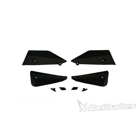 KIT DE DEFLECTORES Y CONECTORES BARKBUSTERS SABRE COLOR NEGRO