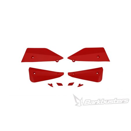 KIT DE DEFLECTORES Y CONECTORES BARKBUSTERS SABRE COLOR ROJO