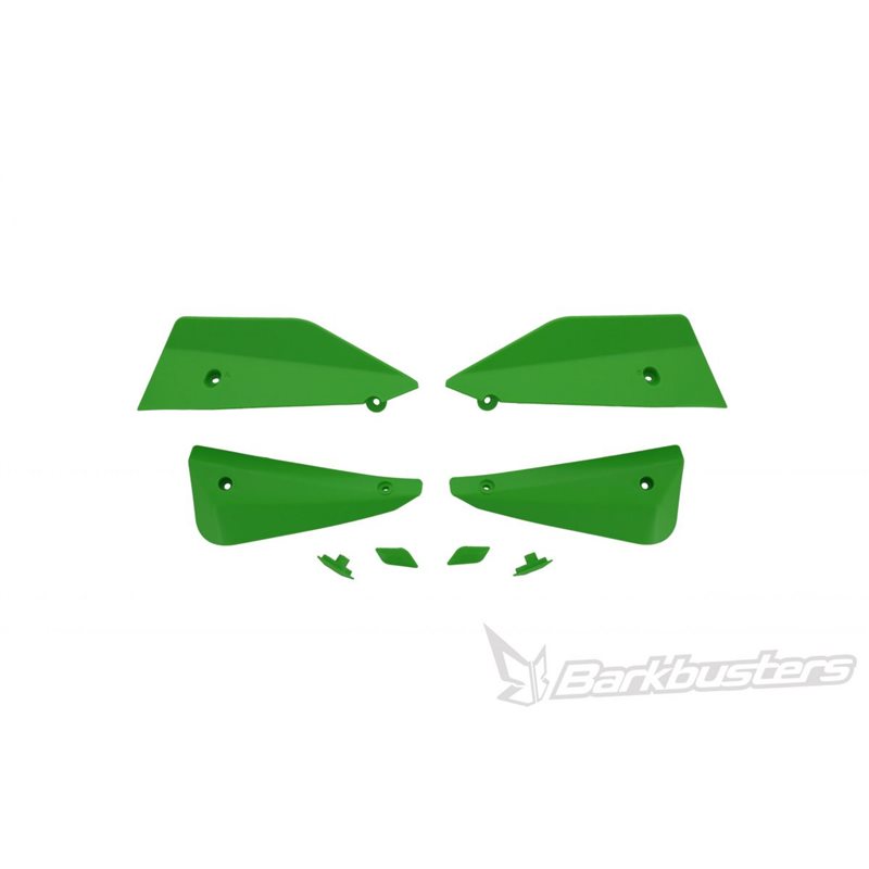 KIT DE DEFLECTORES Y CONECTORES BARKBUSTERS SABRE COLOR VERDE
