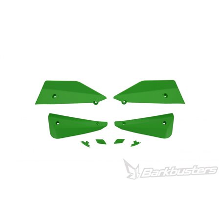 KIT DE DEFLECTORES Y CONECTORES BARKBUSTERS SABRE COLOR VERDE