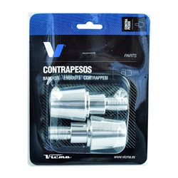 CONTRAPESOS MANILLAR ALU 13,5MM.PLATA