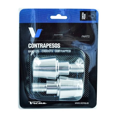 CONTRAPESOS MANILLAR ALU 13,5MM.PLATA