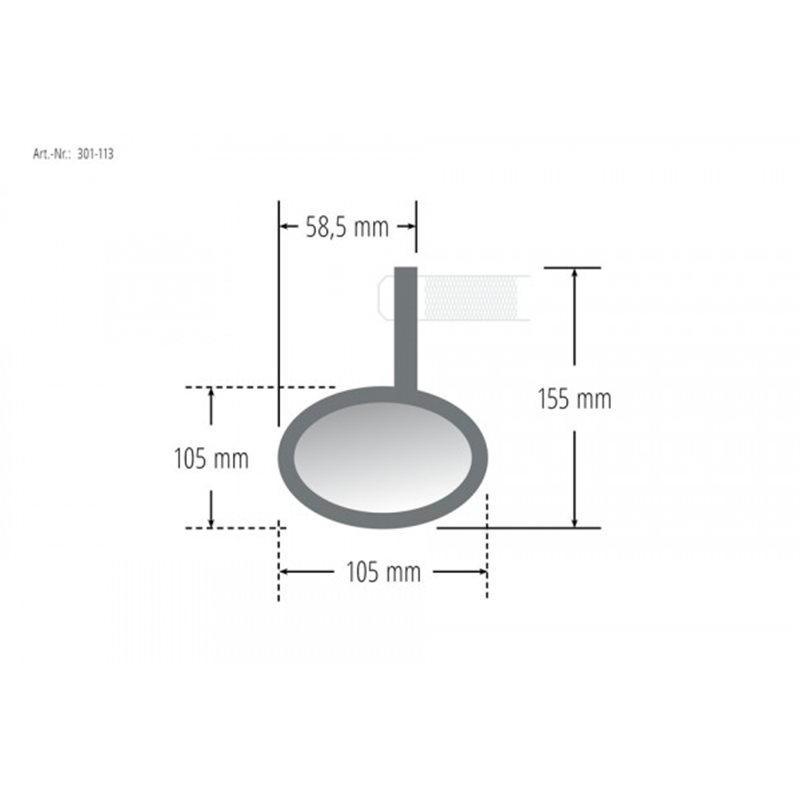 RETROVISOR DE MANILLAR HIGHSIDER IRON CROSS RETROVISOR DE MANILLAR HIGHSIDER IRON CROSS