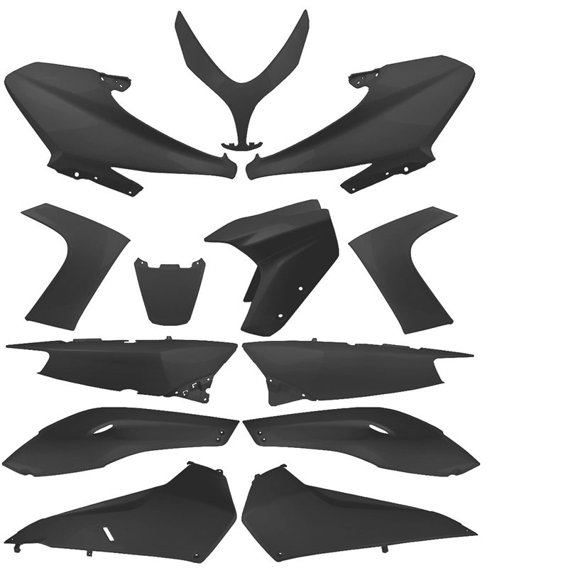 CARENADOS TAPAS YAMAHA TMAX 500 08'-11' NEGRO BRILLO