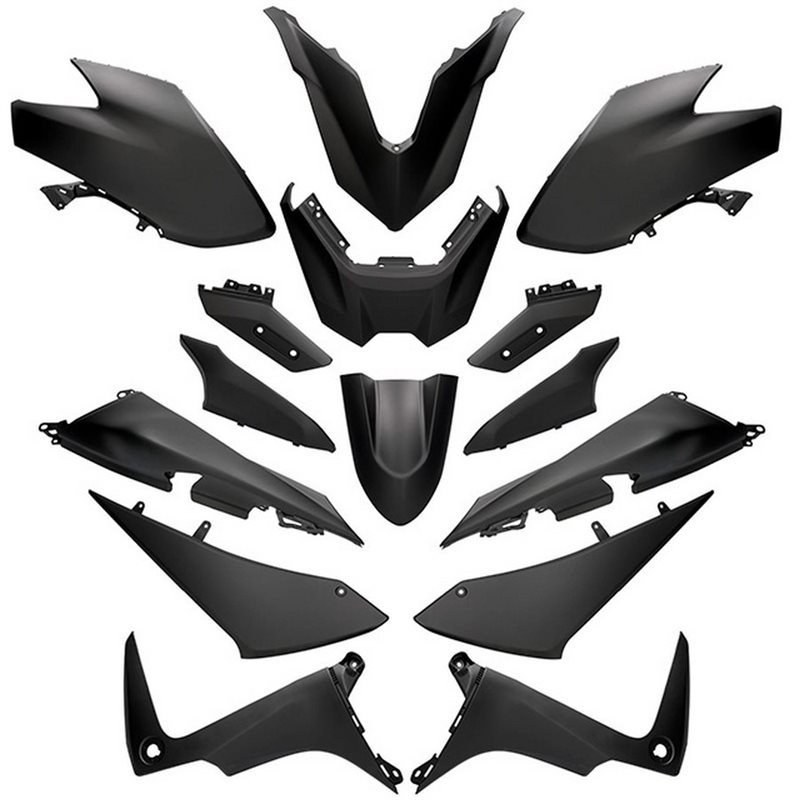 KIT DE CARENADOS YAMAHA TMAX 530 2017-2019 PHASE 3 15 PIEZAS – NEGRO MATE