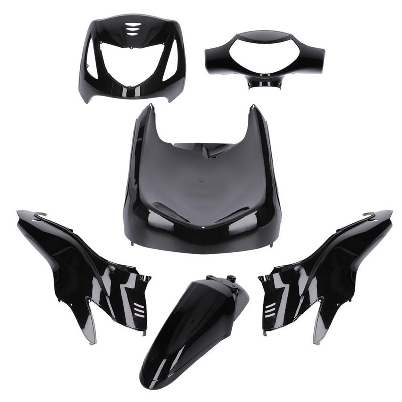 KIT DE CARENADOS HONDA SH 2004 6 PIEZAS NEGRO