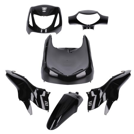 KIT DE CARENADOS HONDA SH 2004 6 PIEZAS NEGRO