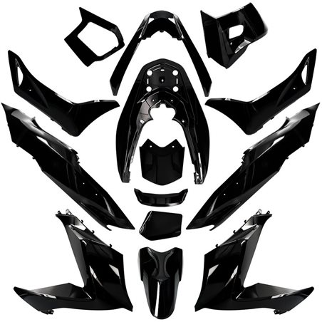 KIT DE CARENADOS HONDA PCX 2014-2017 14 PIEZAS NEGRO PERLA NIGHTSTAR NHA84