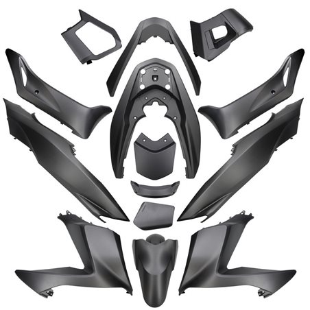 KIT DE CARENADOS HONDA PCX 2014-2017 14 PIEZAS GRIS CARBON MATE NHB52M