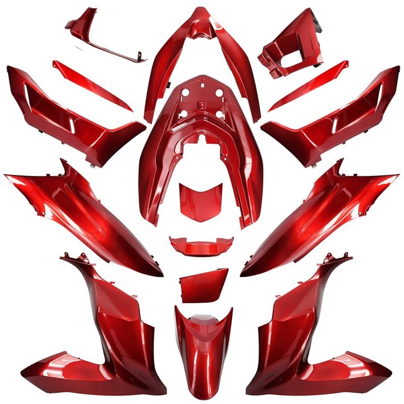 KIT DE CARENADOS HONDA PCX 2018 17 PIEZAS PEARL SIENA RED R320