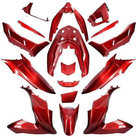 KIT DE CARENADOS HONDA PCX 2018 17 PIEZAS PEARL SIENA RED R320