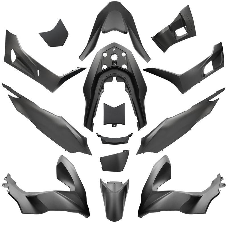 KIT DE CARENADOS HONDA PCX 2021- 14 PIEZAS NEGRO MATE NHA76 KIT DE CARENADOS HONDA PCX 2021- 14 PIEZAS NEGRO MATE NHA76